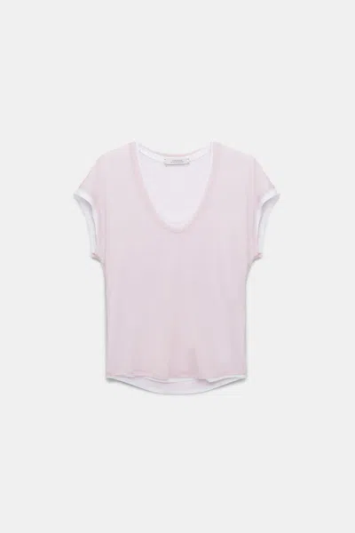 Dorothee Schumacher Double-layer Sleeveless Top With Draped Shoulders In Light Pink