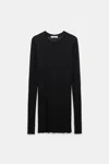 Dorothee Schumacher Double Layer T-shirt With Extra Long Sleeves In Black