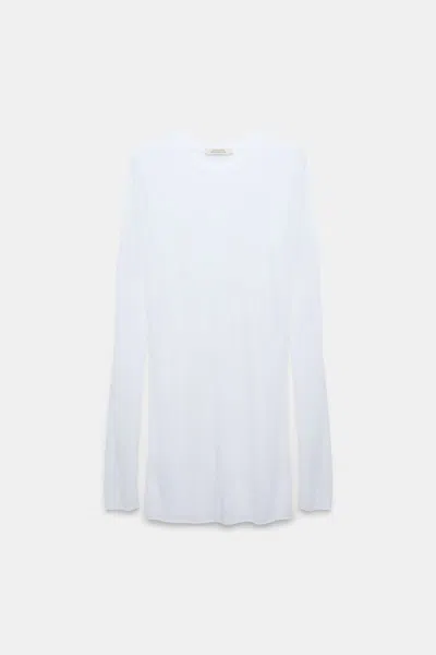 Dorothee Schumacher Double Layer T-shirt With Extra Long Sleeves In White