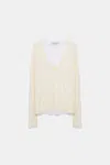 Dorothee Schumacher Double Layer V-neck Top In Yellow