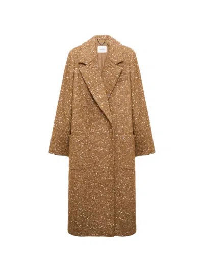 Dorothee Schumacher Double-breasted Tweed Coat In Brown