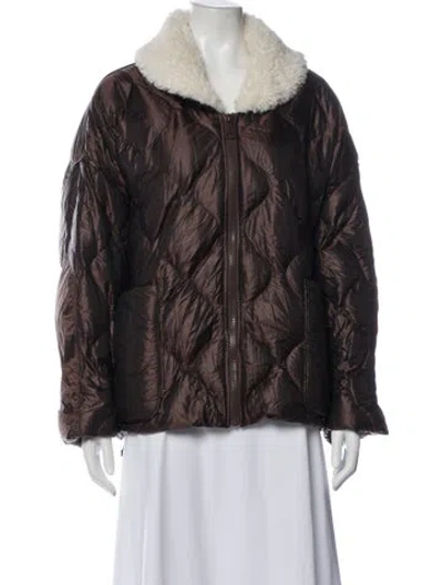 Pre-owned Dorothee Schumacher Down Jacket In Brown