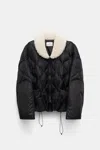 Dorothee Schumacher Down Jacket With Faux Fur Collar In Black