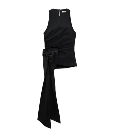 Dorothee Schumacher Bow-detail Draped Top In Black