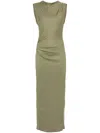 Dorothee Schumacher Drapiertes Schlauch-maxikleid In Grün