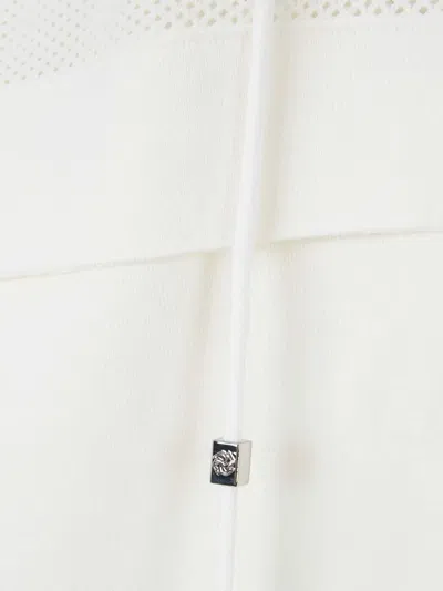 Dorothee Schumacher Drawstring Mesh Cardigan In White