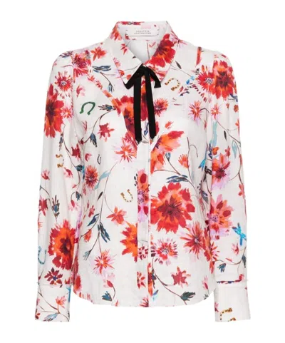 Dorothee Schumacher Ease I Floral-print Shirt In White
