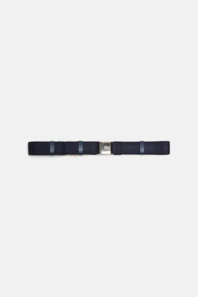 Dorothee Schumacher Elastic Belt With Leather Detailing In Black