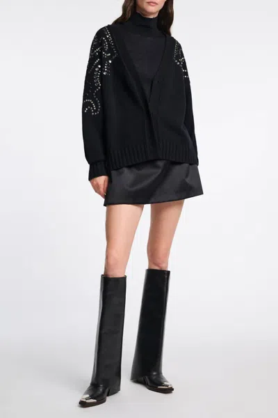 Dorothee Schumacher Embellished Statements Cardigan In Black