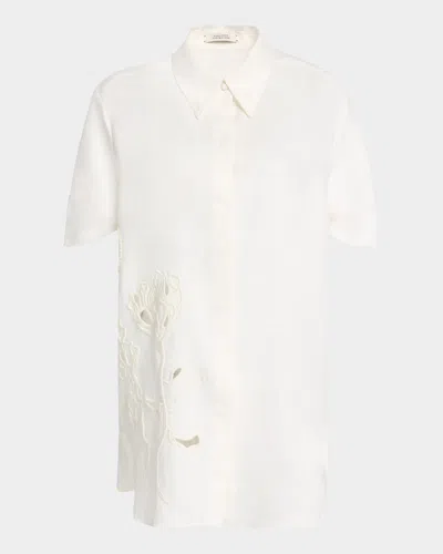 Dorothee Schumacher Embroidered Beauty Button-down Blouse In White