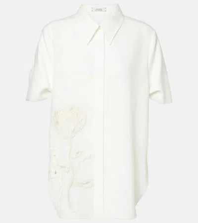 Dorothee Schumacher Embroidered Beauty Linen Shirt In White