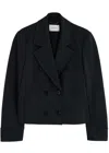 Dorothee Schumacher Emotional Essence Double-breasted Jersey Blazer In Navy