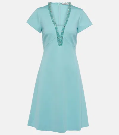 Dorothee Schumacher Emotional Essence Embellished Minidress In Blue