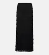 Dorothee Schumacher Emotional Essence Fringed Maxi Skirt In Black