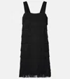 Dorothee Schumacher Emotional Essence Fringed Minidress In Black