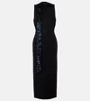 Dorothee Schumacher Punto Milano Dress With Sequin Scarf In Pure Black