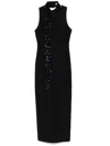 Dorothee Schumacher Punto Milano Dress With Sequin Scarf In Schwarz