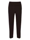 Dorothee Schumacher Emotional Essence Milano-stitch Cigarette Trousers In Brown