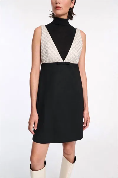 Dorothee Schumacher Emotional Essence Bow-detail Sequined Minidress In Black