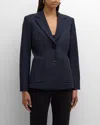 Dorothee Schumacher Emotional Essence Single-breasted Jersey Jacket In 899 - Dark Navy