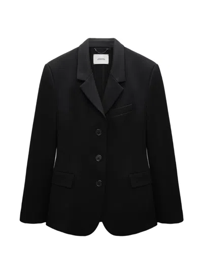 Dorothee Schumacher Emotional Essence Single-breasted Punto Milano Blazer In Black