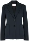 Dorothee Schumacher Emotional Essence Single-breasted Jersey Jacket In Navy