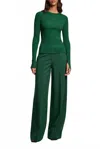 Dorothee Schumacher Essential Ease Pullover Top In Gras Green In Green