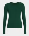 Dorothee Schumacher Essential Ease Ribbed Wool-silk Pullover In Grass Green