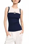 Dorothee Schumacher Essential Ease Top In Navy Blue In Blue
