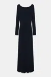 Dorothee Schumacher Evening Dress With Straight, Wide Neckline In Blue