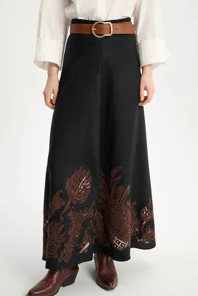 Dorothee Schumacher Exquisite Luxury Skirt In Pure Black In Multi