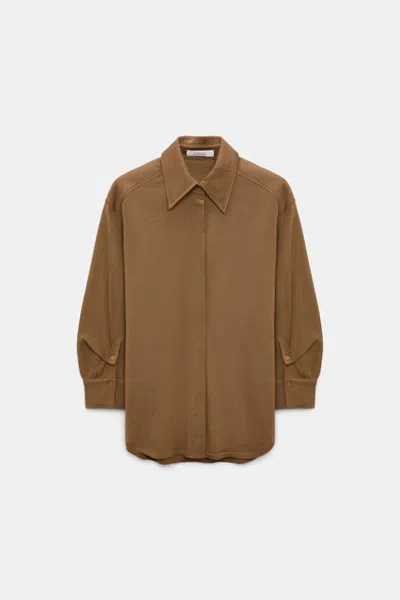 Dorothee Schumacher Extra Fine Merino Shirt In Brown