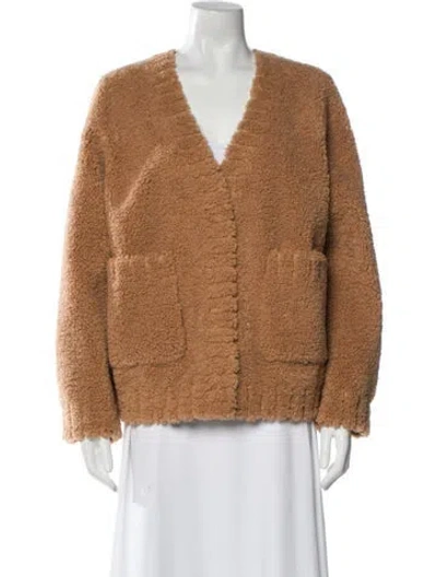 Pre-owned Dorothee Schumacher Faux Fur Jacket In Brown