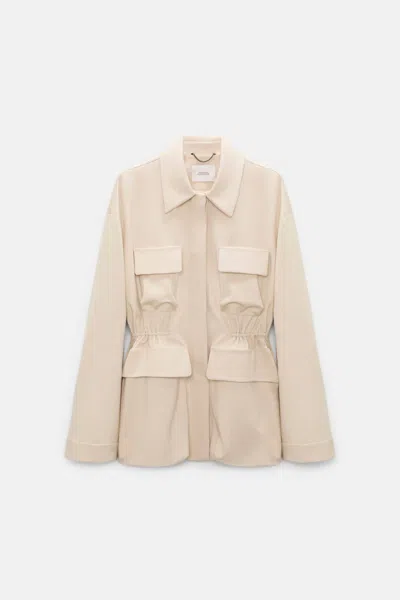 Dorothee Schumacher Field Jacket In Punto Milano In Neutral