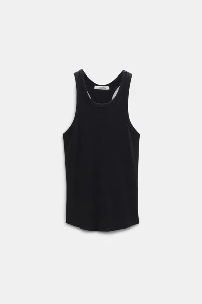 Dorothee Schumacher Ribbed Seduction Top In Black