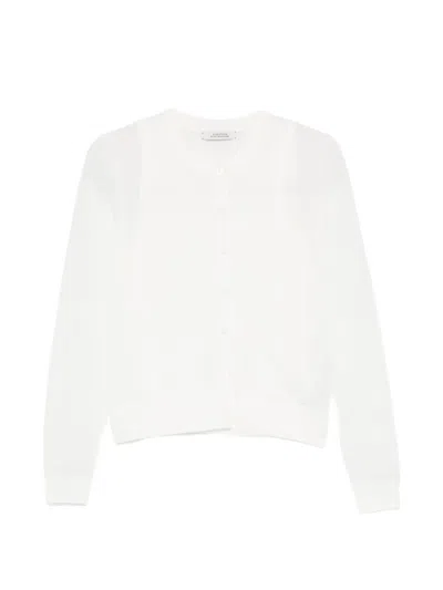 Dorothee Schumacher Fine-knit Button-front Top And Cardigan Set In White