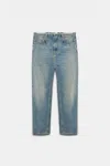 Dorothee Schumacher Fitted Capri Jeans With Frayed Waist In Blue