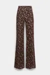 Dorothee Schumacher Flared Floral Print Pants In Brown