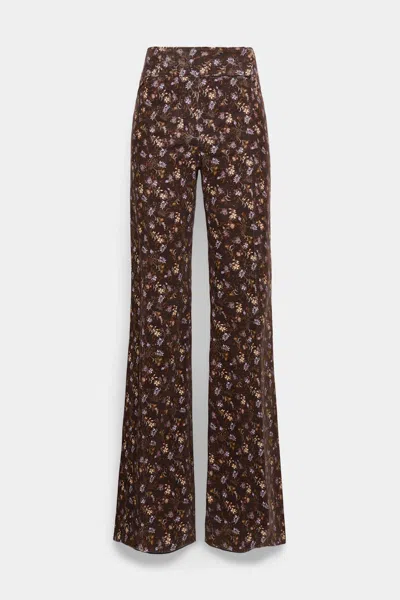 Dorothee Schumacher Flared Floral Print Pants In Brown