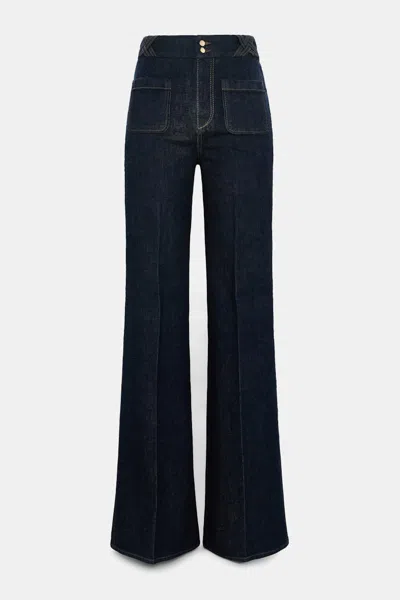 Dorothee Schumacher Flared Jeans With Pockets In Blue