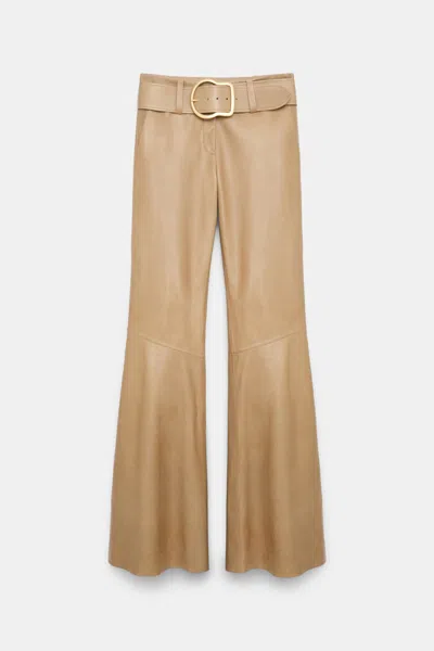 DOROTHEE SCHUMACHER FLARED LAMBSKIN PANTS