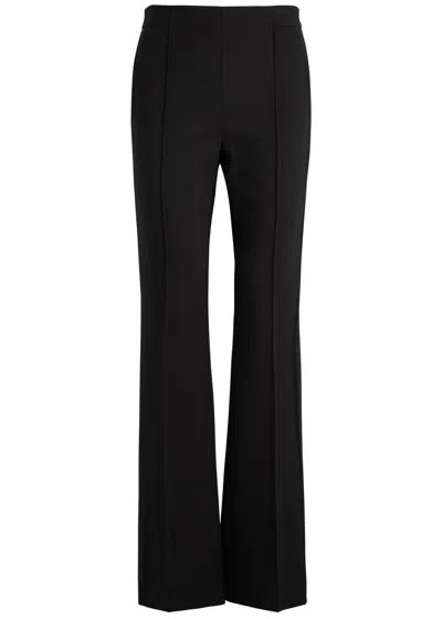 Dorothee Schumacher Flared-leg Stretch-jersey Trousers In Black
