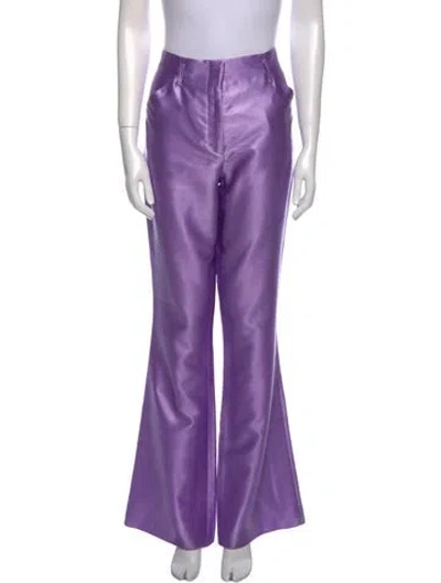 Pre-owned Dorothee Schumacher Flared Pants In Purple
