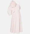 Dorothee Schumacher Poplin Midi Dress With Flower Brooch In Shadow Ros In Pink