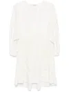 Dorothee Schumacher Floral-embroidered Mini Dress In White