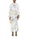 Dorothee Schumacher Floral Power Midi Skirt In White In Multi