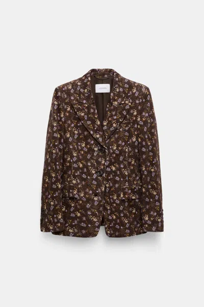 Dorothee Schumacher Floral Print Blazer In Brown