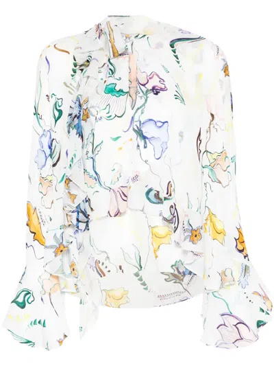 Dorothee Schumacher Floral-print Blouse In White