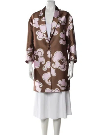 Pre-owned Dorothee Schumacher Floral Print Coat W/ Tags In Multicolor