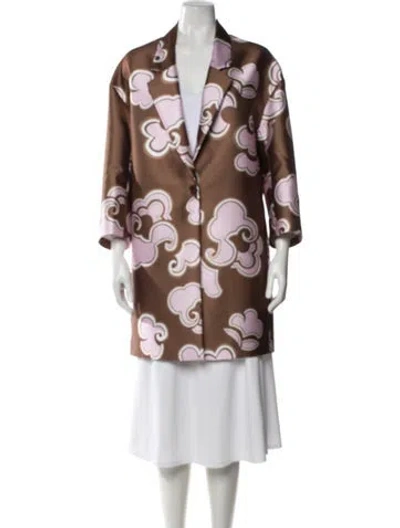 Pre-owned Dorothee Schumacher Floral Print Coat W/ Tags In Multicolor